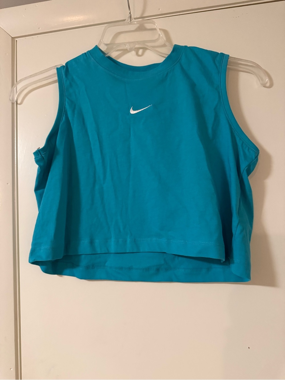 Nike girls Teal Sleeveless Cropped Tank Top